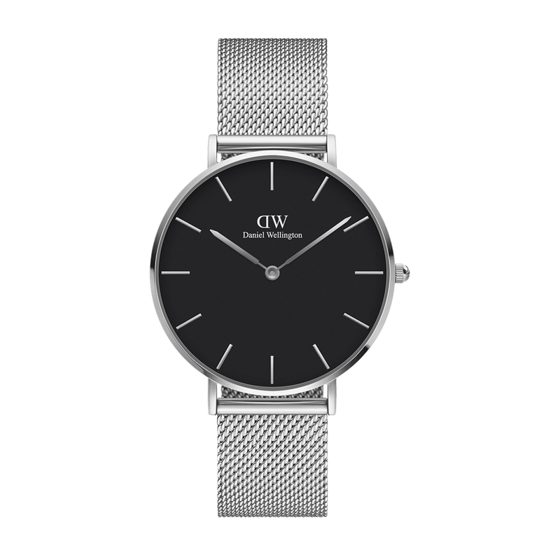 Daniel Wellington Petite 32 Silver & Black Watch Watches Daniel Wellington 