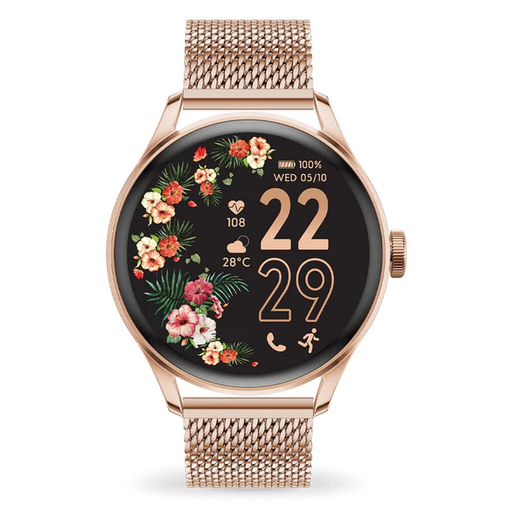 Ice 2.0 1.2 Round Amoled Screen in Rose Gold Case and Milanese Strap Watches Ice 