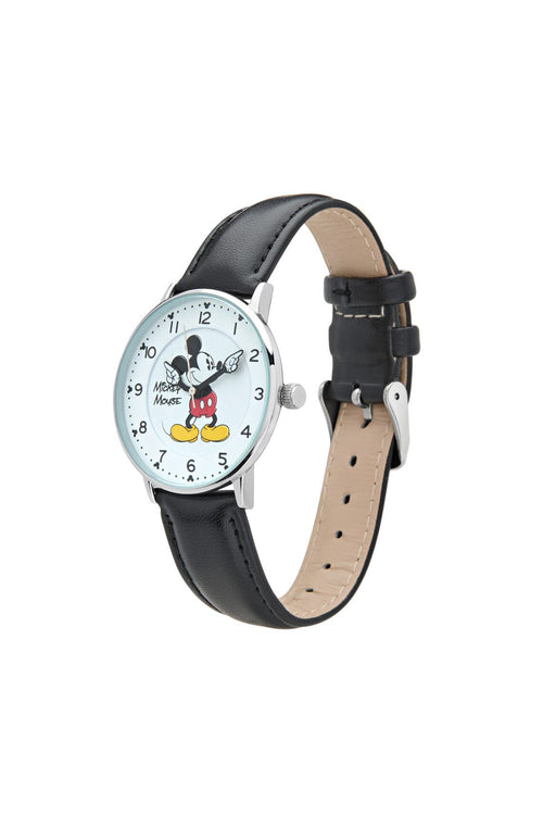 Disney Icon Mickey Collectors Edition 38mm Black Leather Watch Watches Disney 