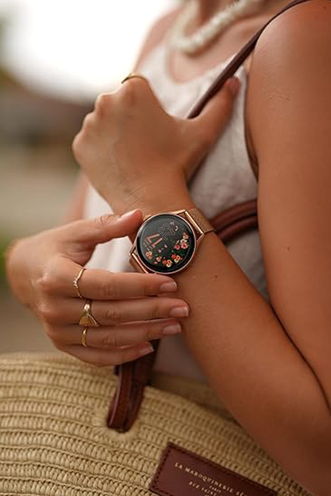 Ice 2.0 1.2 Round Amoled Screen in Rose Gold Case and Milanese Strap Watches Ice 
