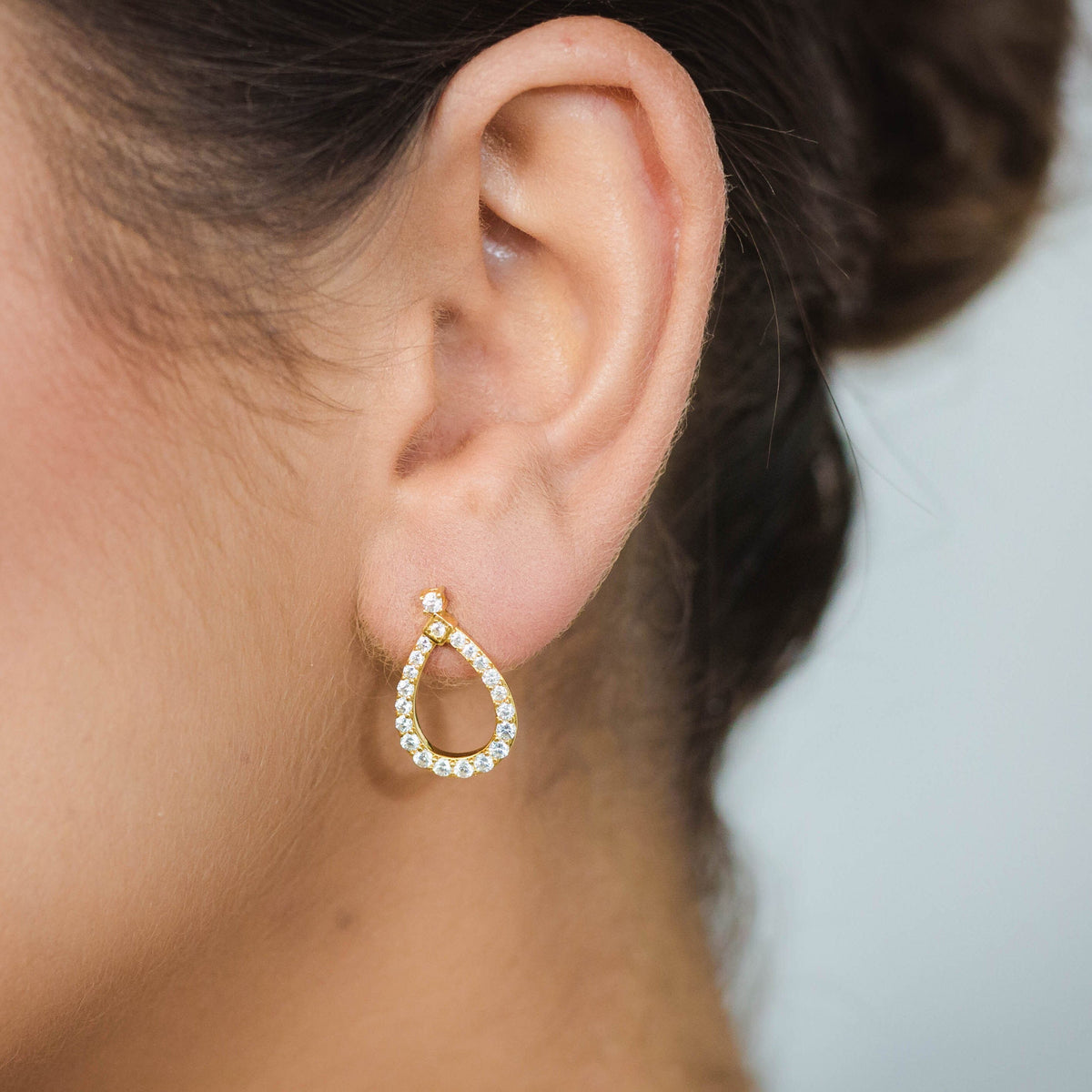 GODDESS FREYA EARRINGS GOLD Bevilles Jewellers 