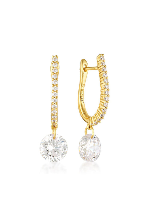 MIRAGE MOSSMAN EARRINGS GOLD Bevilles Jewellers 