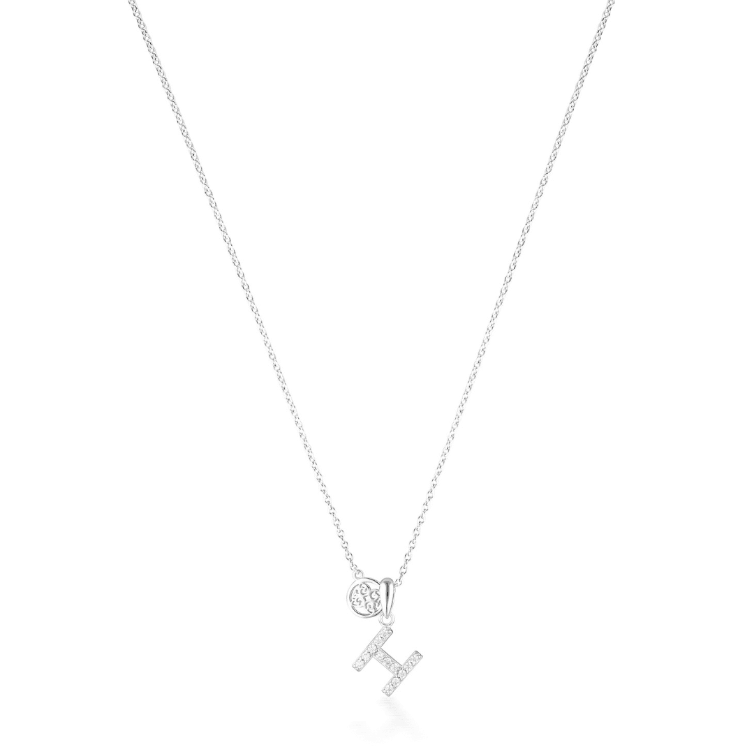 LUXURY LETTERS H INITIAL PENDANT SILVER Pendants Georgini 