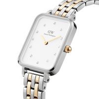 Daniel Wellington Quadro Lumine 20x26 5-Link Gold & Silver White Watch Watches Daniel Wellington 
