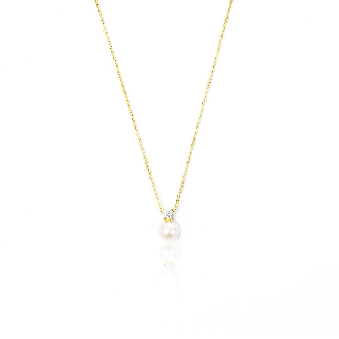 OCEANS NOOSA FRESHWATER PEARL NECKLACE GOLD Bevilles Jewellers 