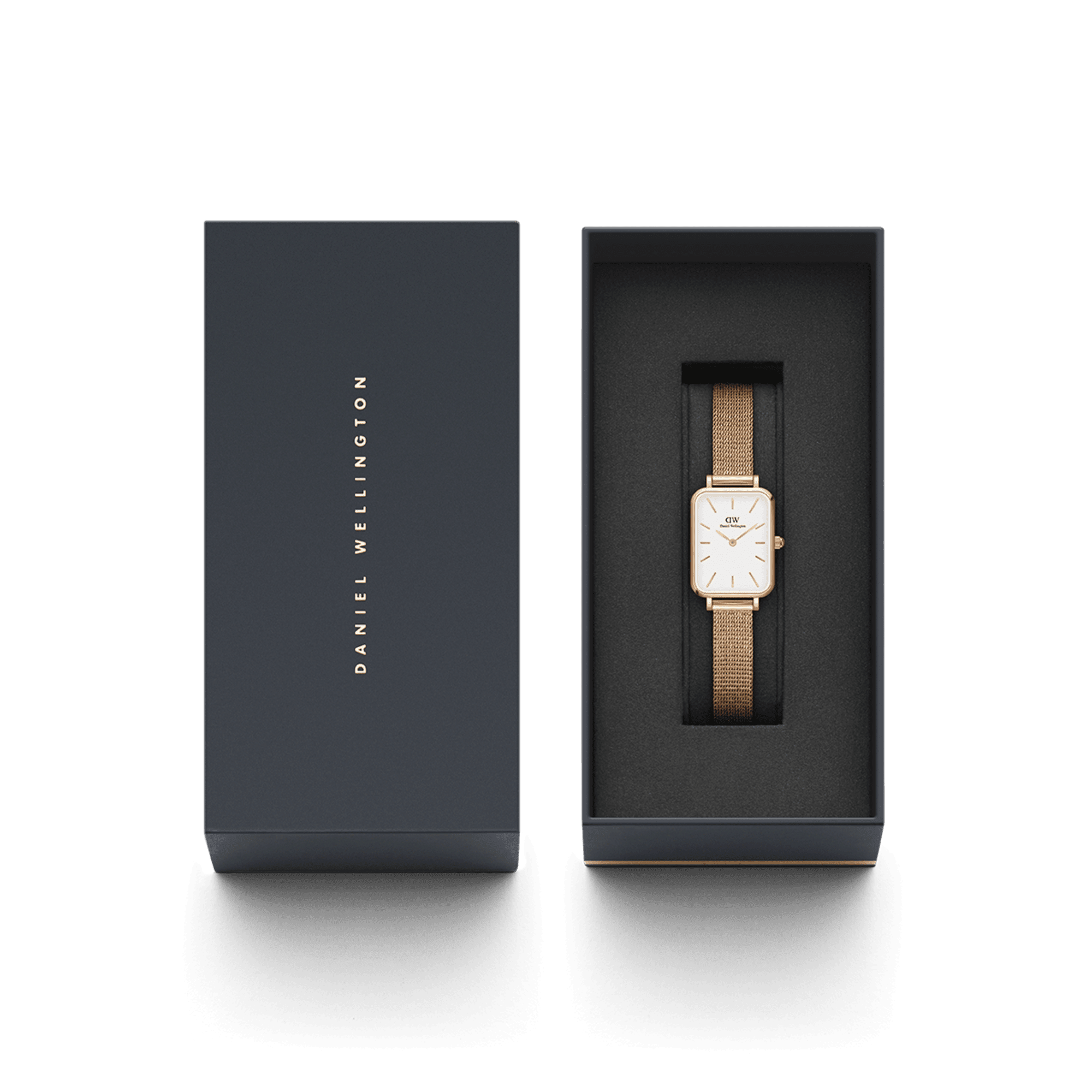 Daniel Wellington Quadro 20X26 Pressed Melrose Rose Gold & White Watch Watches Daniel Wellington 