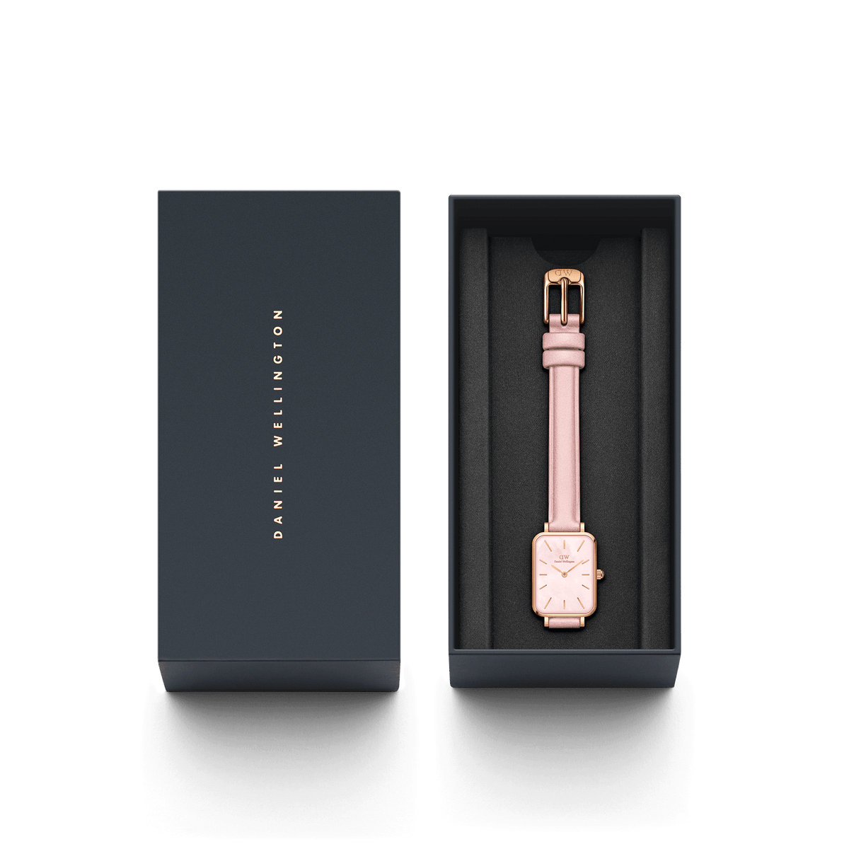 Daniel Wellington Quadro Pink Leather & Rose Gold Mother of Pearl Watch Watches Daniel Wellington 