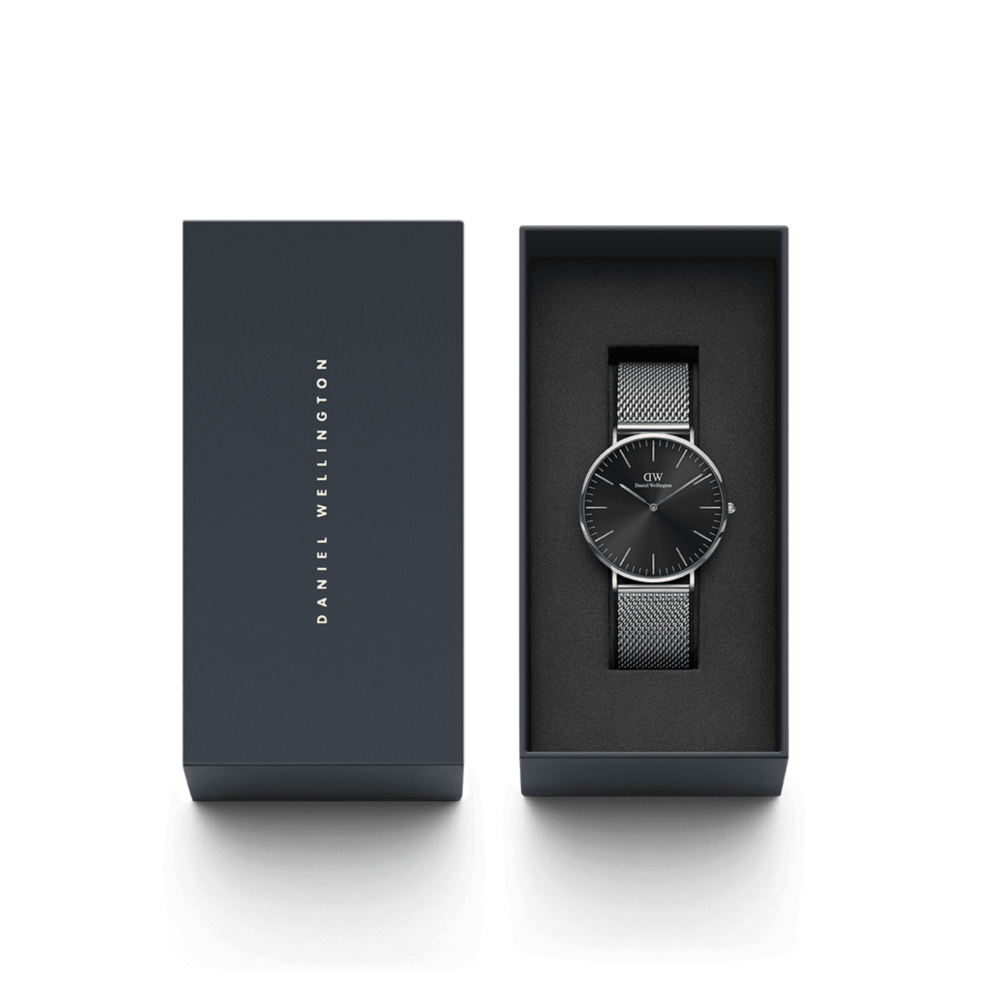 Daniel Wellington Classic 40 Sterling Silver & Onyx Watch Watches Daniel Wellington 