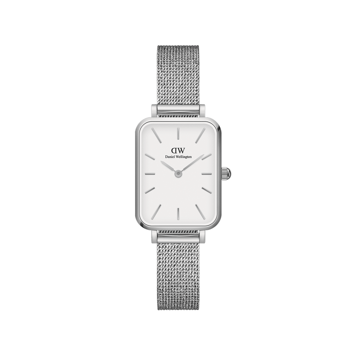 Daniel Wellington Quadro 20X26 Pressed Sterling Silver & White Watch Watches Daniel Wellington 