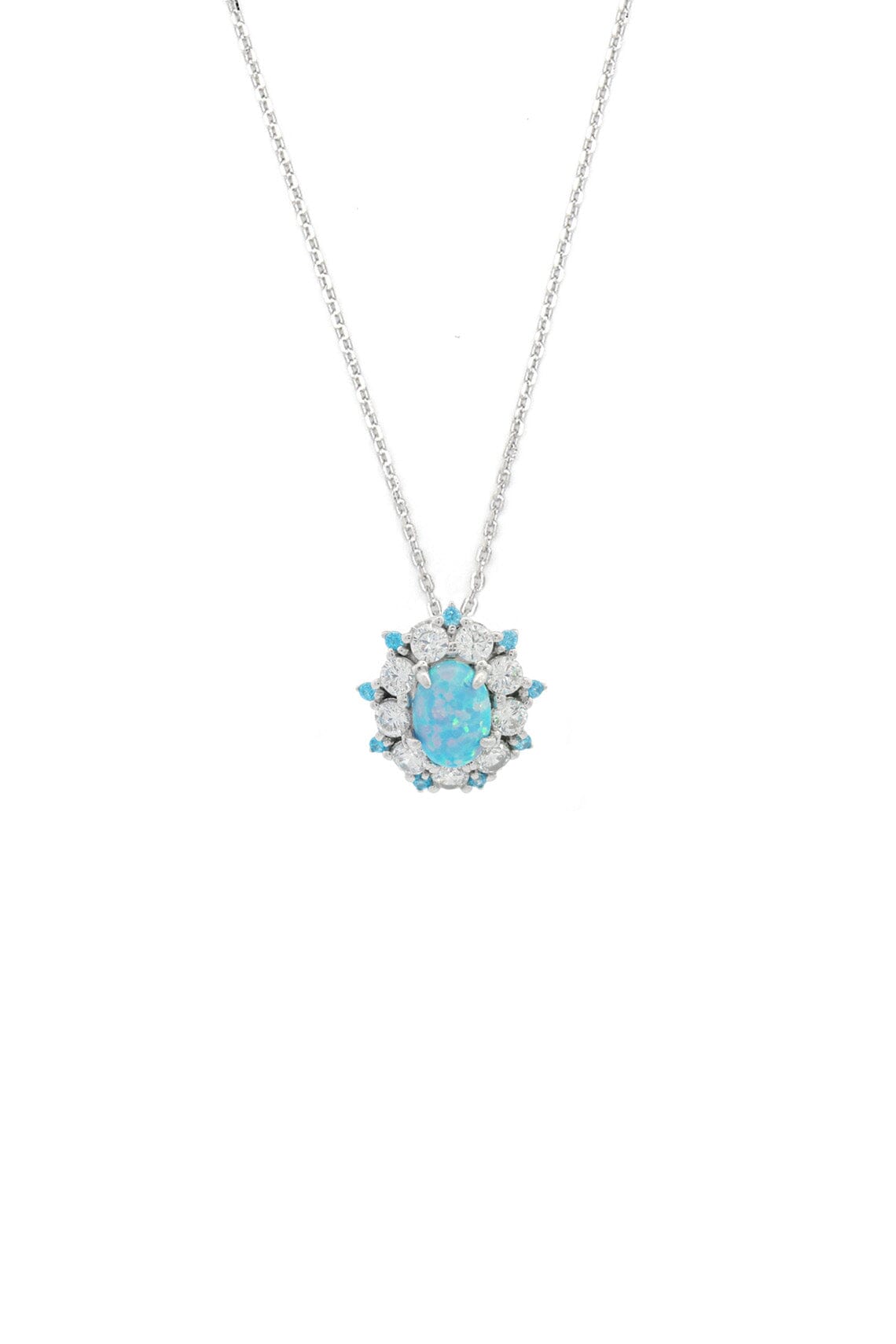 OPAL GLOW BARANGAROO BLUE CREATED OPAL PENDANT Bevilles Jewellers 