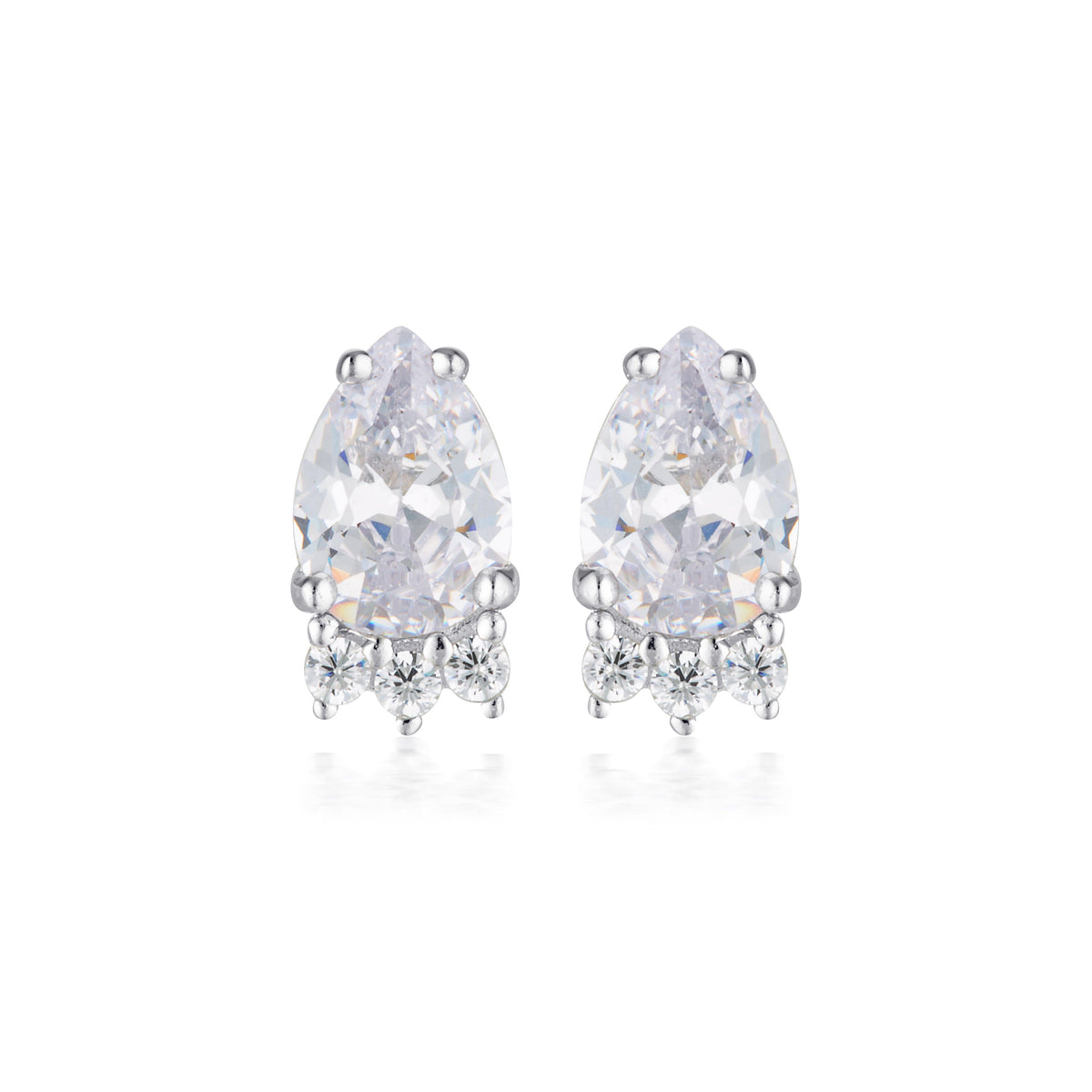 Georgini Willow Silver Stud Earrings Earrings Georgini 