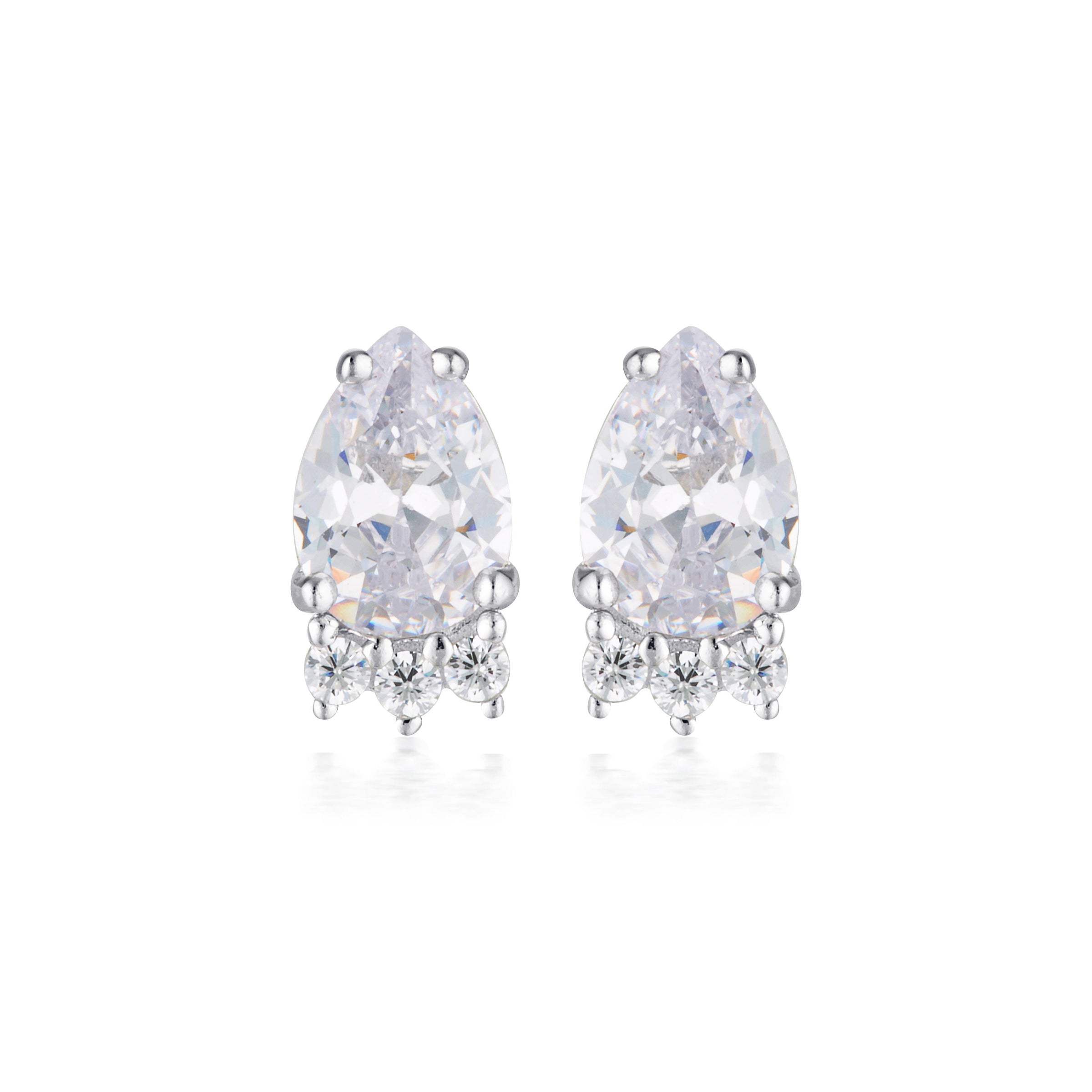 Georgini Willow Silver Stud Earrings Earrings Georgini 