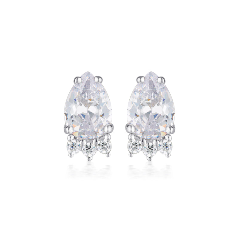 Georgini Willow Silver Stud Earrings Earrings Georgini 