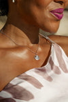 OPAL GLOW BLUE CREATED OPAL HAMSA MEDALION SILVER Bevilles Jewellers 