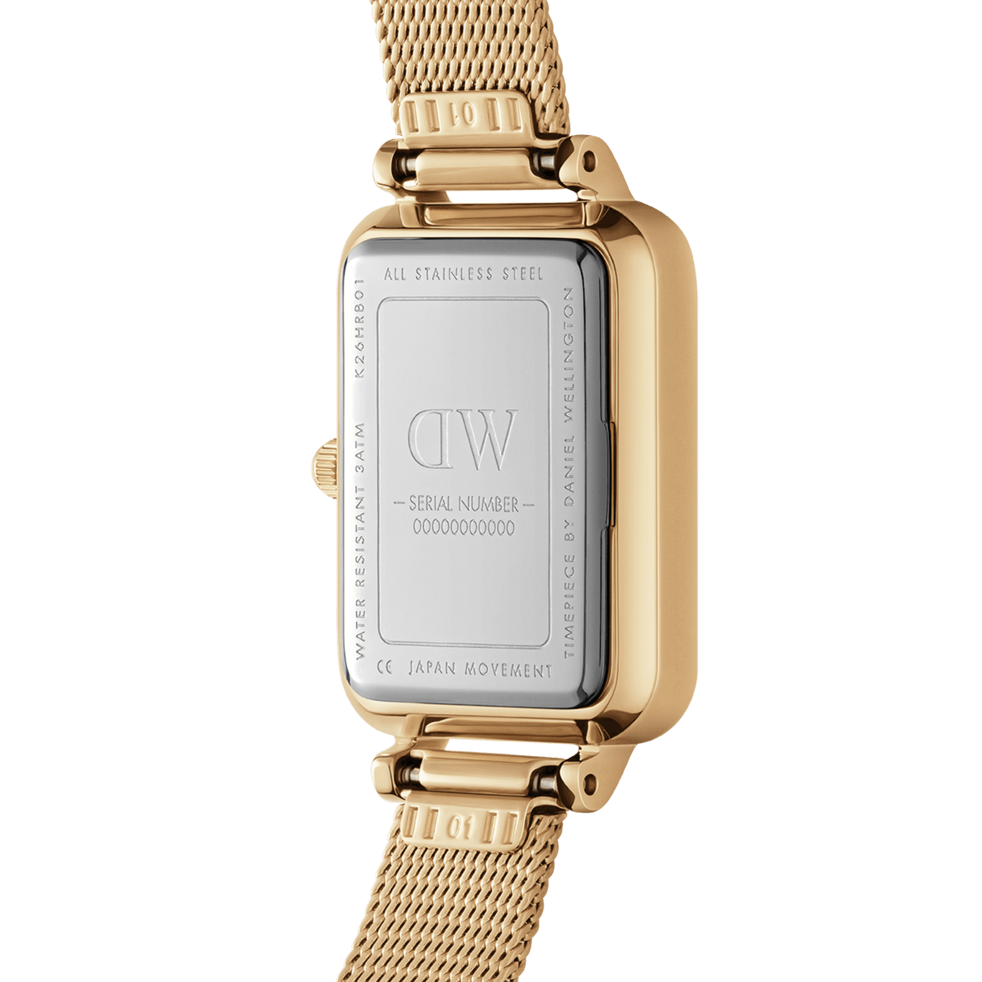 Daniel Wellington Quadro 20X26 Pressed Evergold Gold & White Watch Watches Daniel Wellington 