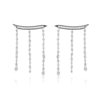 GEORGINI RED CARPET BILLBOARD EARRINGS SILVER Bevilles Jewellers 