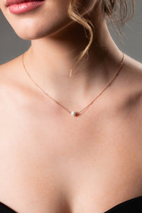 GEORGINI RED CARPET GLOBE NECKLACE ROSE GOLD Bevilles Jewellers 