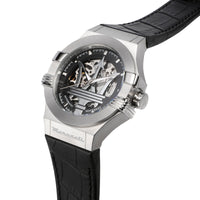 Maserati Potenza Silver Skeleton Automatic 42mm Watch Watches Maserati 