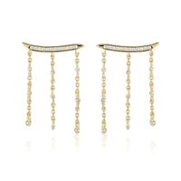 GEORGINI RED CARPET BILLBOARD EARRINGS GOLD Bevilles Jewellers 