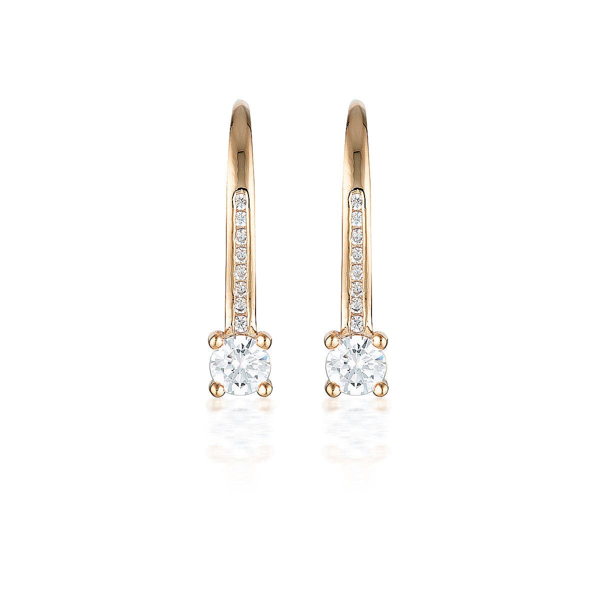 GEORGINI RED CARPET VENICE EARRINGS ROSE GOLD Bevilles Jewellers 