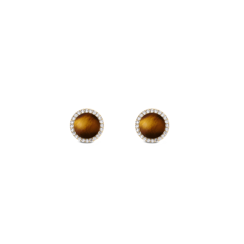 Daniel Wellington Audrey Earrings Tiger Eye Gold Earrings Daniel Wellington 