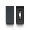 Daniel Wellington Quadro 20X26 Pressed Sterling Silver & White Watch Watches Daniel Wellington 