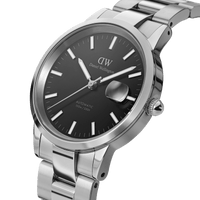 Daniel Wellington Iconic Link Automatic 40 Silver & Black Watch Watches Daniel Wellington 