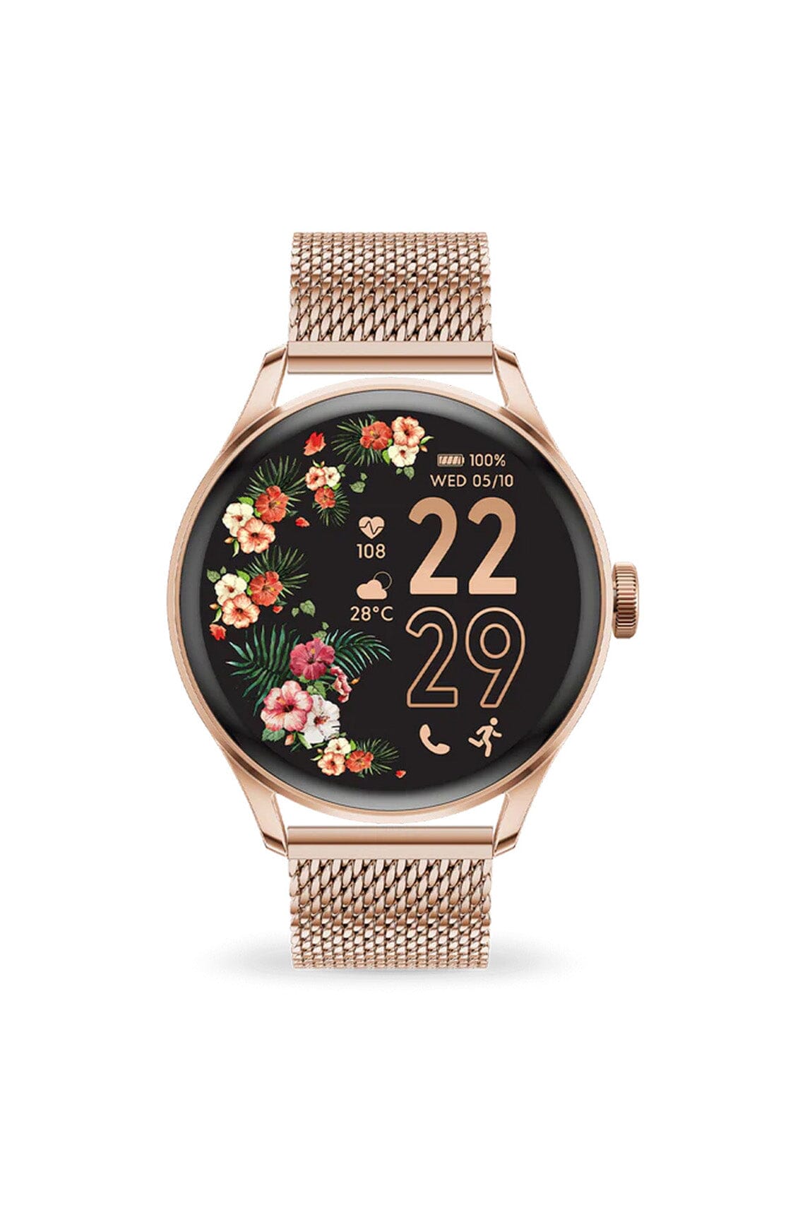Ice 2.0 1.2 Round Amoled Screen in Rose Gold Case and Milanese Strap Watches Ice 