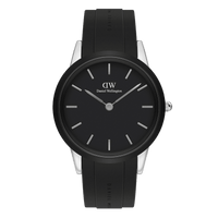 Daniel Wellington Iconic Motion 40 Silver & Black Watch Watches Daniel Wellington 