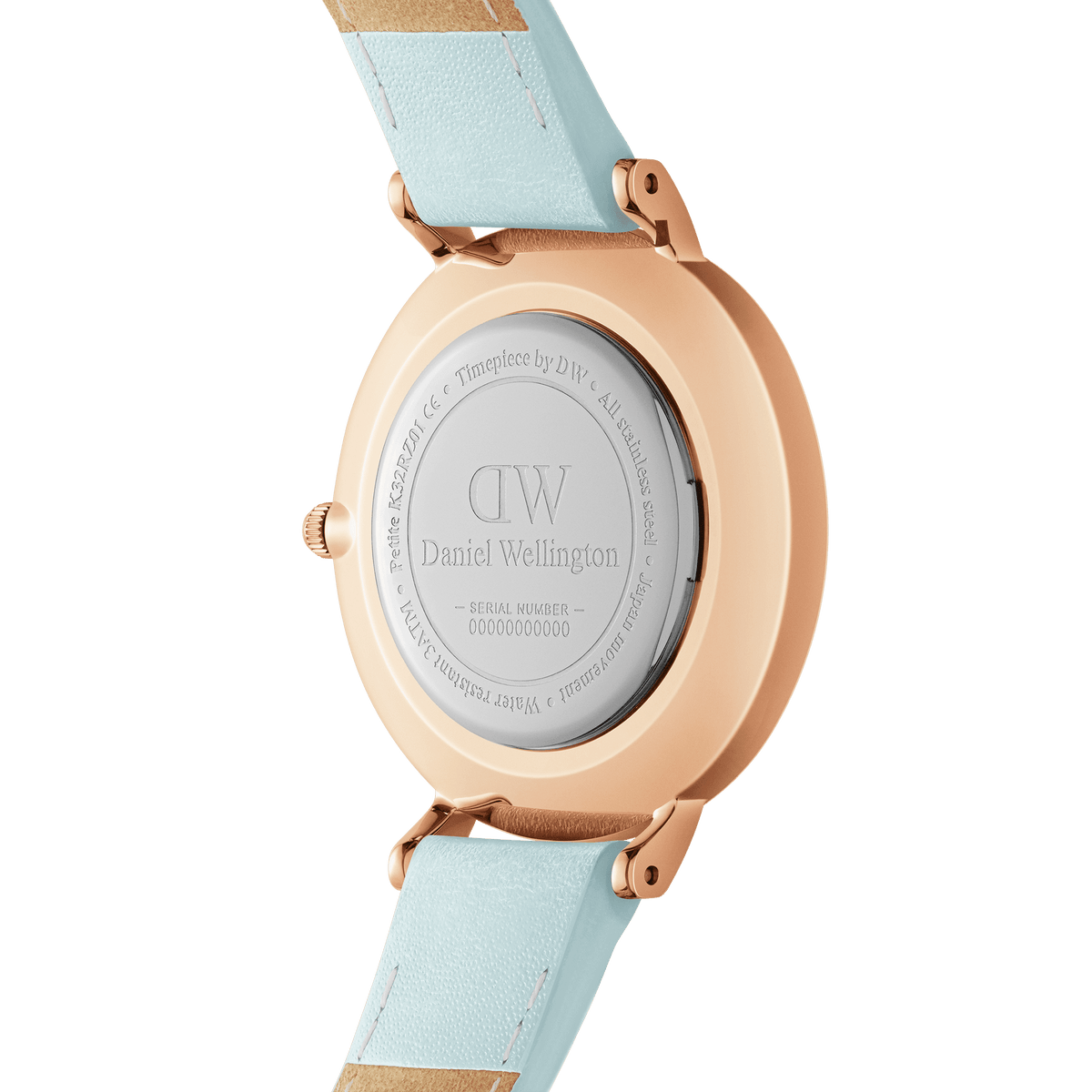 Daniel Wellington Petite 28 Blue Leather & Rose Gold Mother of Pearl Watch Watches Daniel Wellington 
