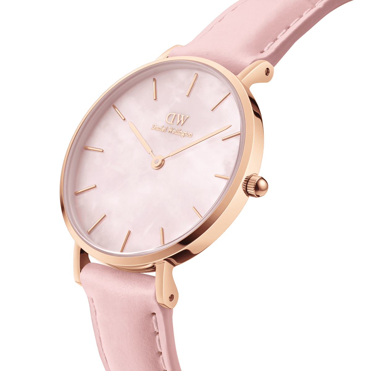 Daniel Wellington Petite 28 Pink Leather & Rose Gold Mother of Pearl Watch Watches Daniel Wellington 