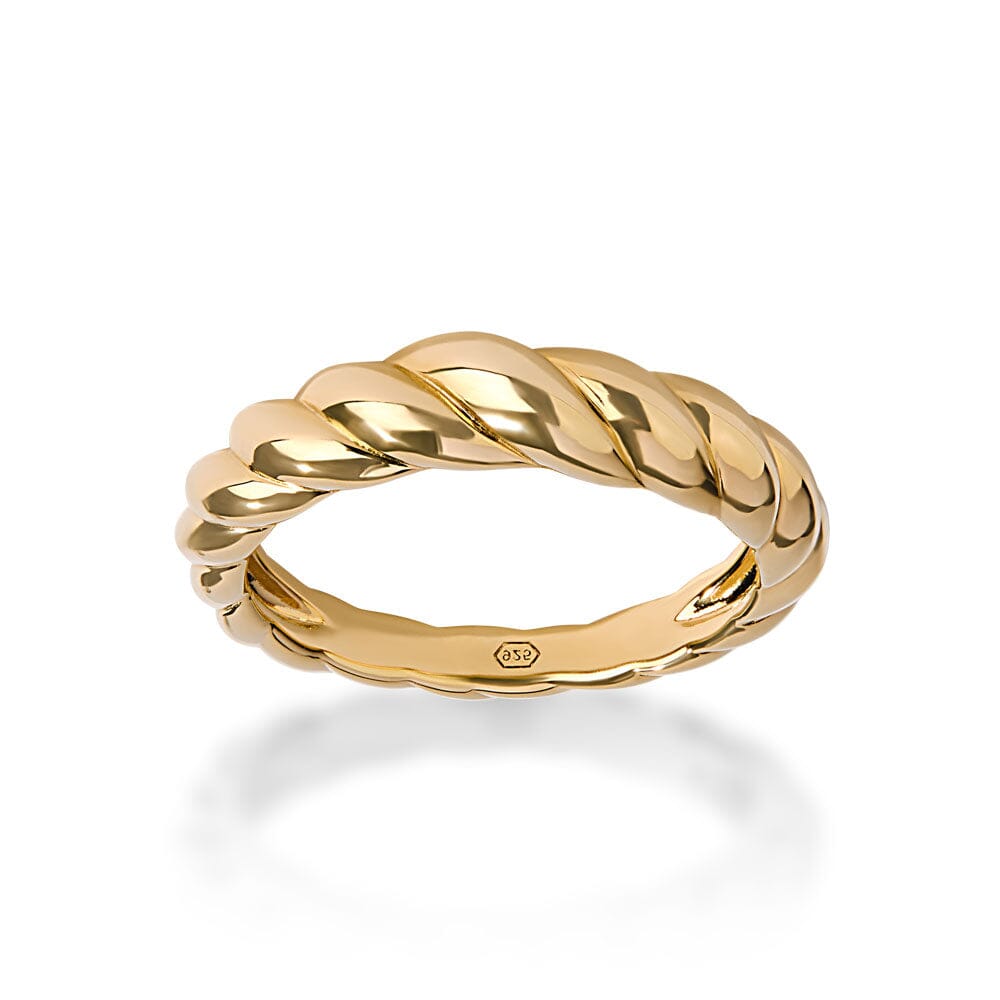 Croissant Ring in 18kt Gold Plated Sterling Silver Rings Bevilles 