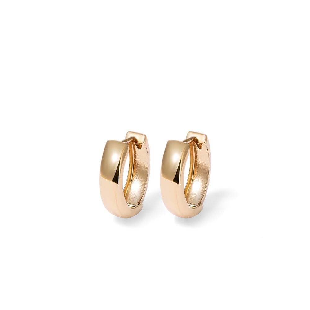 9mm Huggie Earrings in 9kt Yellow Gold Earrings Bevilles 