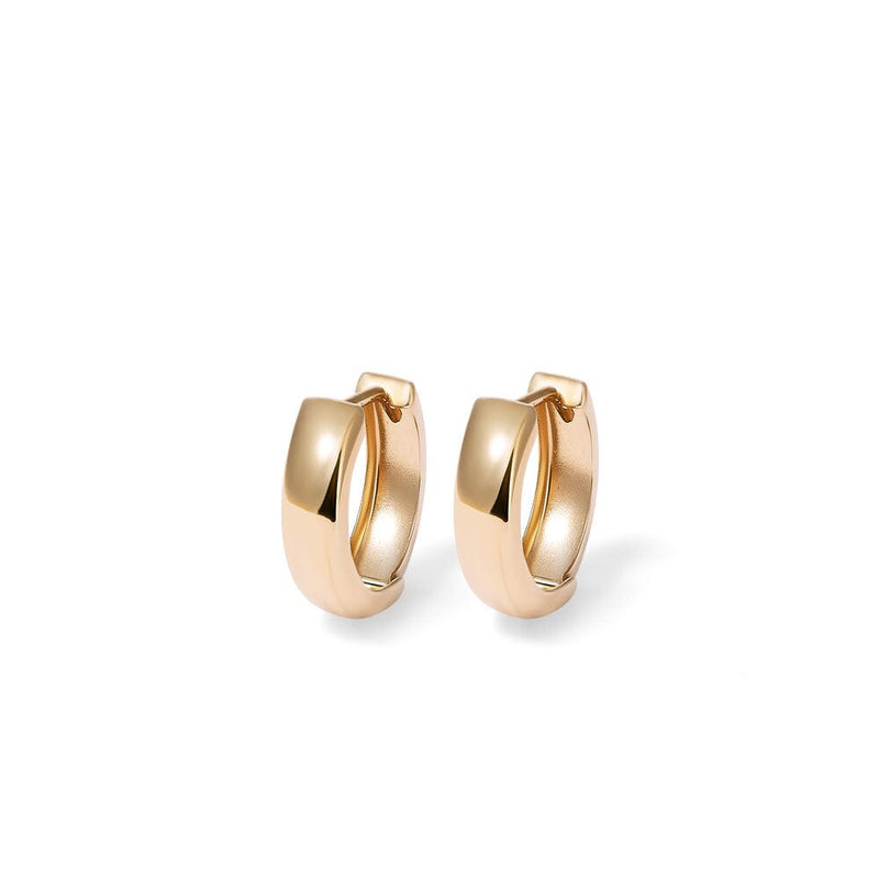 9mm Huggie Earrings in 9kt Yellow Gold Earrings Bevilles 