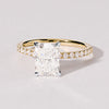 Radiant Shoulder Ring with 2.25ct of Laboratory Grown Diamonds in 18ct Yellow Gold Rings Bevilles 