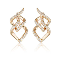 GEORGINI RED CARPET ARIA EARRINGS ROSE GOLD Bevilles Jewellers 
