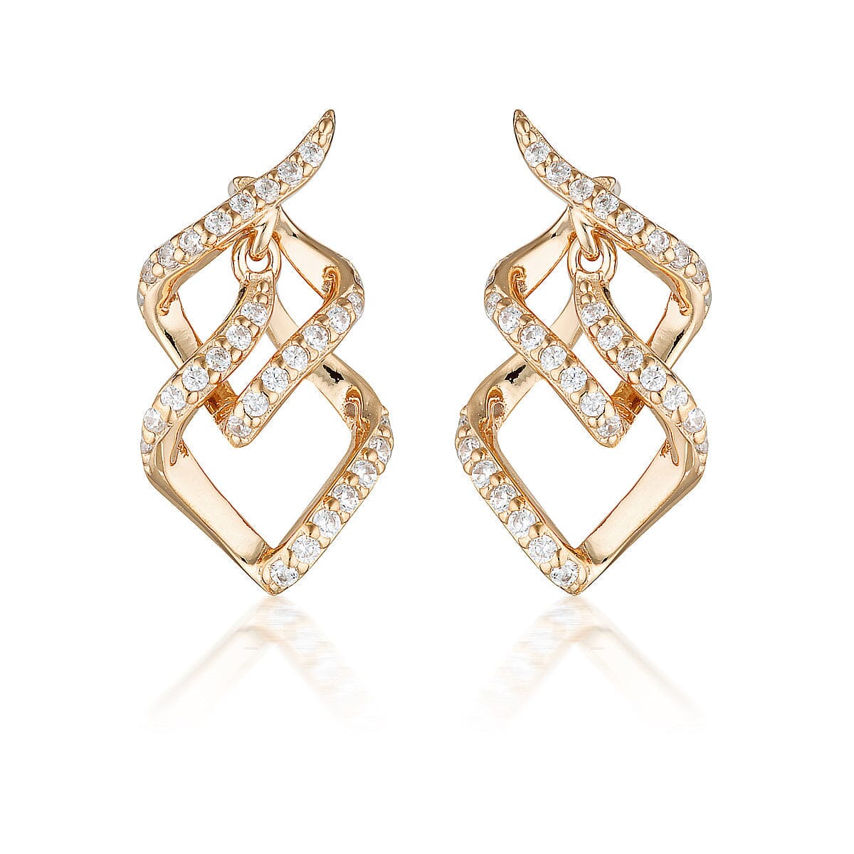GEORGINI RED CARPET ARIA EARRINGS ROSE GOLD Bevilles Jewellers 
