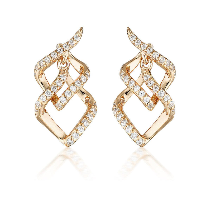GEORGINI RED CARPET ARIA EARRINGS ROSE GOLD Bevilles Jewellers 
