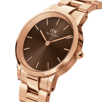 Daniel Wellington Iconic Link Amber 40 Rose Gold & Brown Watch Watches Daniel Wellington 