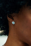 OPAL GLOW BARANGAROO BLUE CREATED OPAL EARRINGS Bevilles Jewellers 