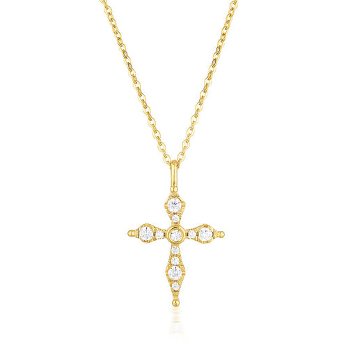 Georgini Bless Mini Gold Cross Necklace Necklaces Georgini 