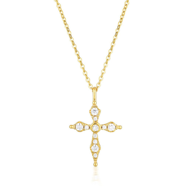 Georgini Bless Mini Gold Cross Necklace Necklaces Georgini 