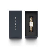 Daniel Wellington Quadro 20x26 5-Link Gold & White Watch Watches Daniel Wellington 