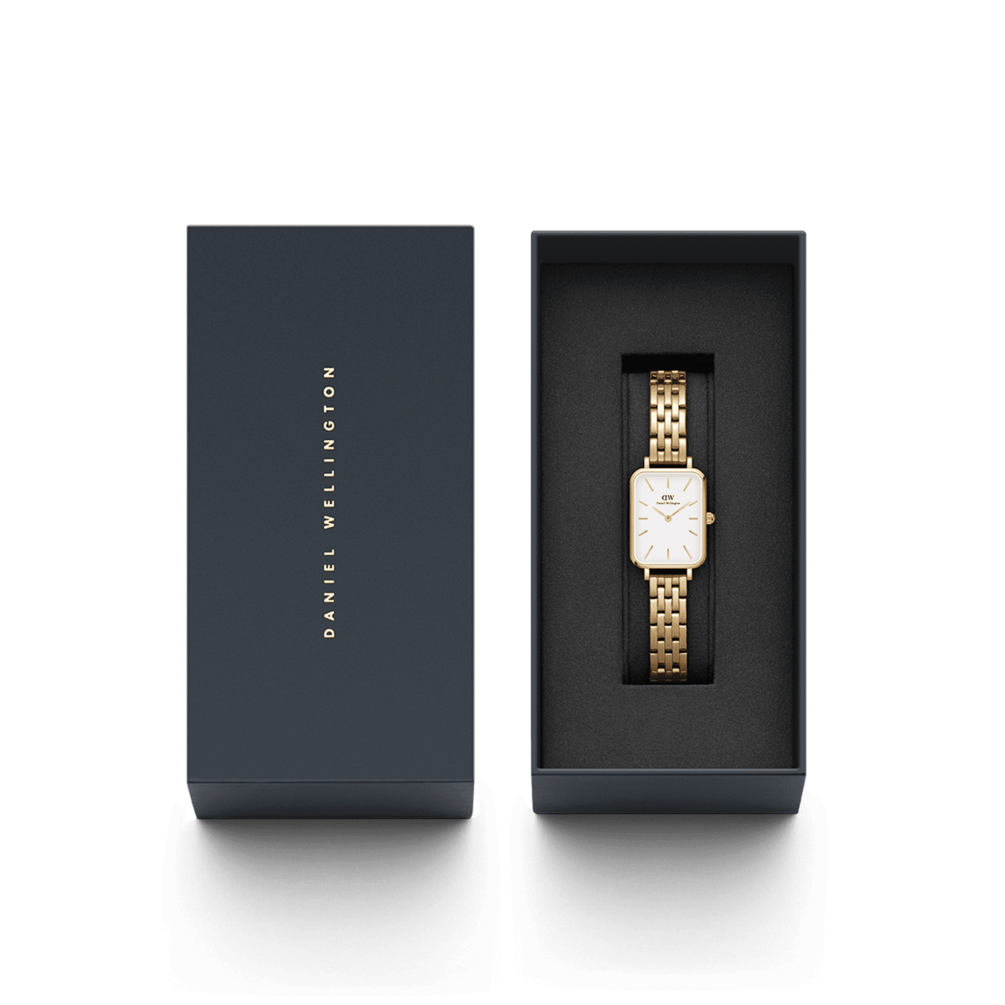 Daniel Wellington Quadro 20x26 5-Link Gold & White Watch Watches Daniel Wellington 