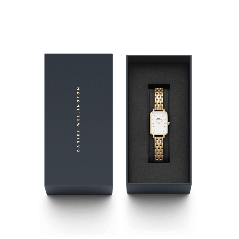 Daniel Wellington Quadro 20x26 5-Link Gold & White Watch Watches Daniel Wellington 