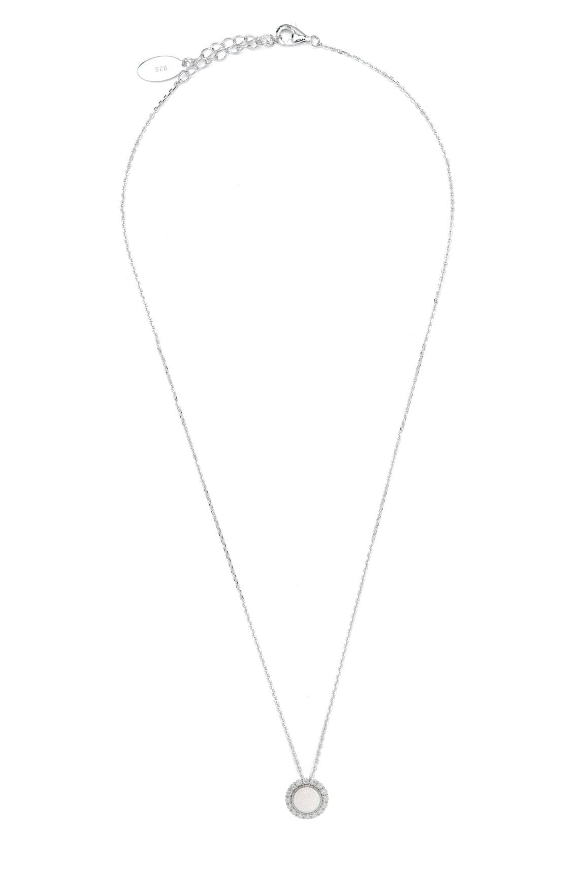 OPAL GLOW MARRINAWI WHITE CREATED OPAL PENDANT SILVER Bevilles Jewellers 