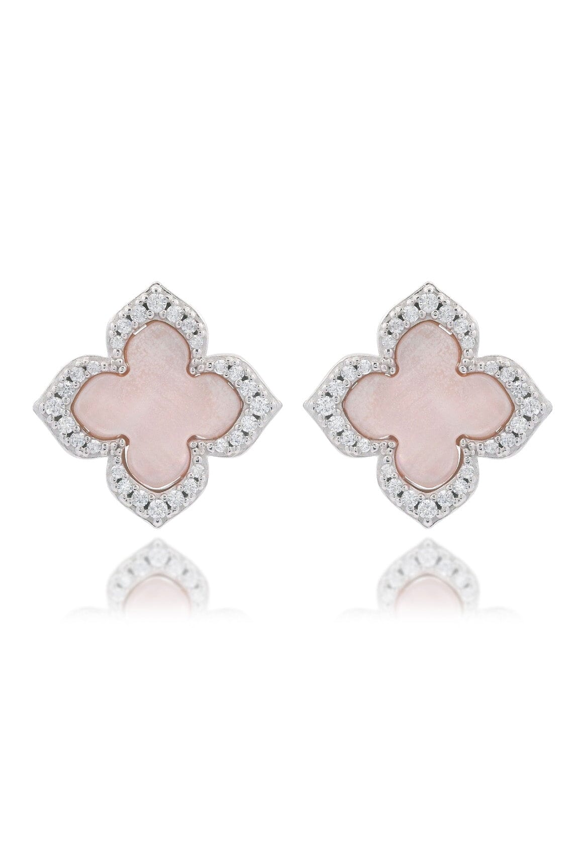 SYDNEY SOIRÉE FAIRWATER MOTHER OF PEARL STUD EARRINGS SILVER Bevilles Jewellers 