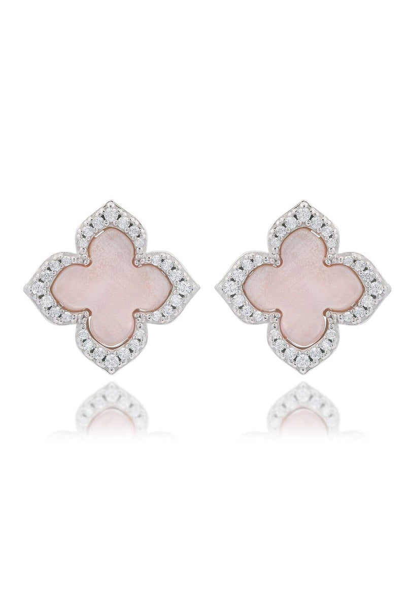 SYDNEY SOIRÉE FAIRWATER MOTHER OF PEARL STUD EARRINGS SILVER Bevilles Jewellers 