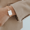 Daniel Wellington Quadro 20X26 Pressed Melrose Rose Gold & White Watch Watches Daniel Wellington 