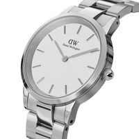 Daniel Wellington Iconic Link 36 Silver & White Watch Watches Daniel Wellington 